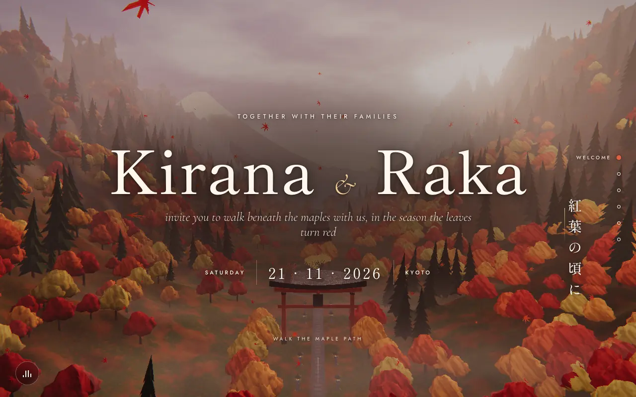 Momiji invitation cover